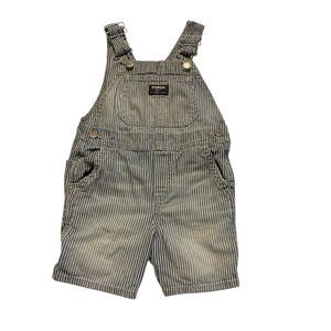 Oshkosh B’gosh Blue And White Stripes Toddler Overall Shorts. Size 3T